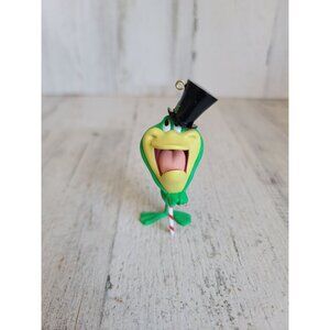 Hallmark Michigan J frog ornament Xmas top hat cane